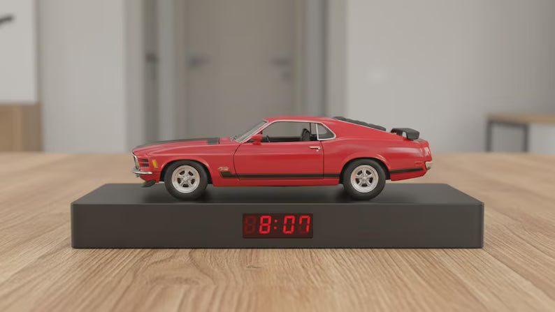 Budzik samochodowy Inspirowany Autem Ford Mustang z 1970 roku